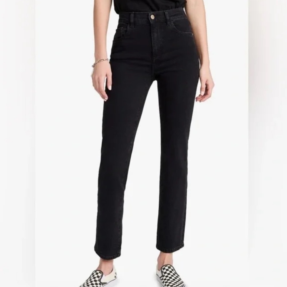 DL1961 Women's Black Patti Straight Ankle Jeans